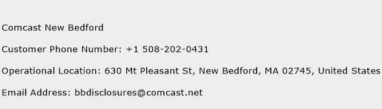 Comcast New Bedford Phone Number Customer Service