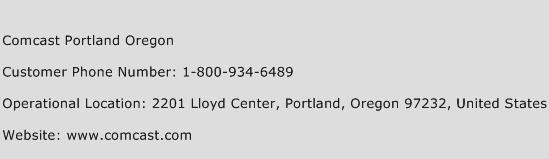 Comcast Portland Oregon Phone Number Customer Service