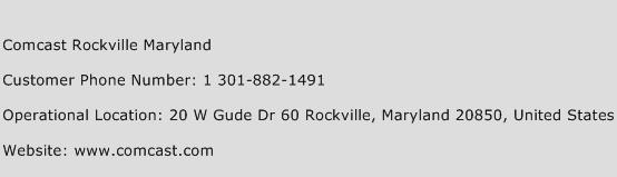 Comcast Rockville Maryland Phone Number Customer Service