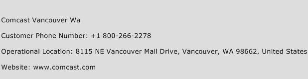 Comcast Vancouver Wa Phone Number Customer Service