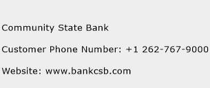 Community State Bank Phone Number Customer Service