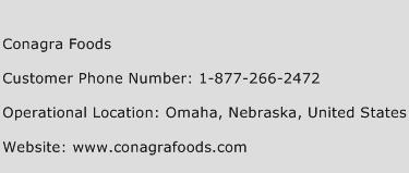 Conagra Foods Phone Number Customer Service