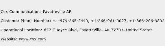 Cox Communications Fayetteville AR Phone Number Customer Service