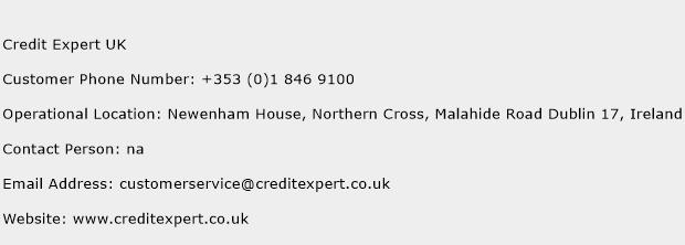 Credit Expert UK Phone Number Customer Service