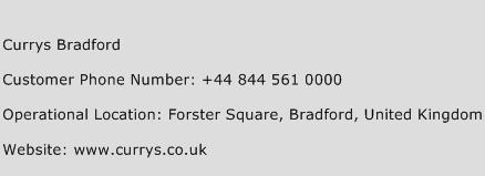 Currys Bradford Phone Number Customer Service