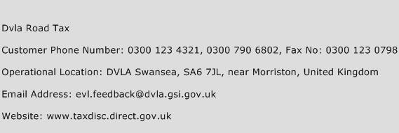 DVLA Road Tax Phone Number Customer Service