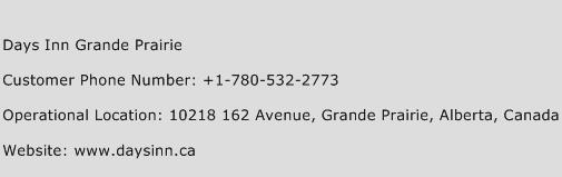 Days Inn Grande Prairie Phone Number Customer Service