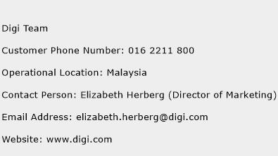 Digi Team Phone Number Customer Service