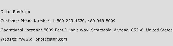 Dillon Precision Phone Number Customer Service