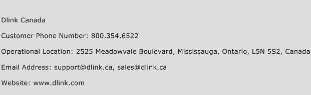 Dlink Canada Phone Number Customer Service