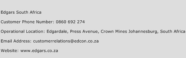 Edgars South Africa Phone Number Customer Service