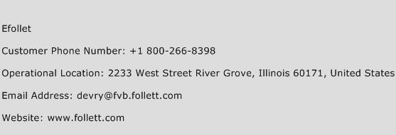 Efollet Phone Number Customer Service