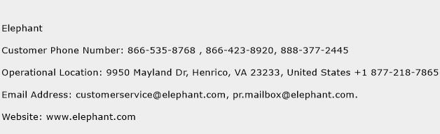 Elephant Phone Number Customer Service