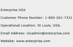 Enterprise USA Phone Number Customer Service