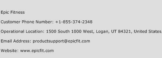 Epic Fitness Phone Number Customer Service