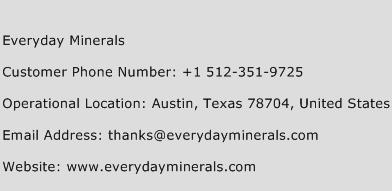 Everyday Minerals Phone Number Customer Service