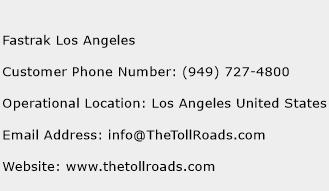 Fastrak Los Angeles Phone Number Customer Service