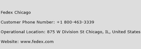 Fedex Chicago Phone Number Customer Service
