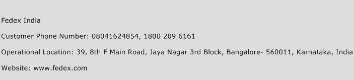 Fedex India Phone Number Customer Service