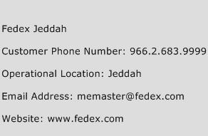 Fedex Jeddah Phone Number Customer Service