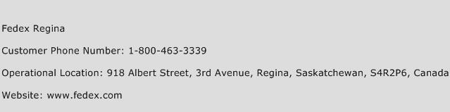 Fedex Regina Phone Number Customer Service