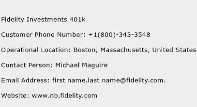 Fidelity Investments 401k Phone Number Customer Service