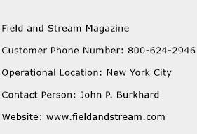 Field and Stream Magazine Phone Number Customer Service