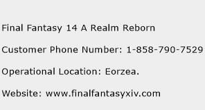 Final Fantasy 14 A Realm Reborn Phone Number Customer Service