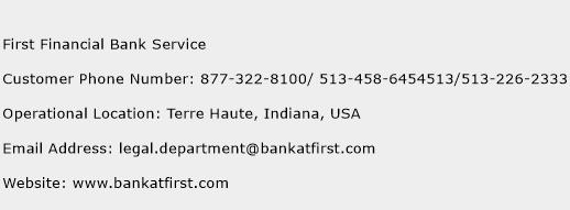 First Financial Bank Service Phone Number Customer Service