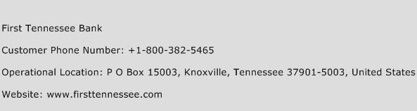 First Tennessee Bank Phone Number Customer Service