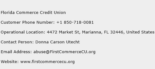 Florida Commerce Credit Union Phone Number Customer Service