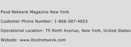 Food Network Magazine New York Phone Number Customer Service