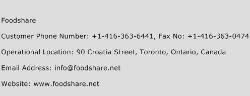 FoodShare Phone Number Customer Service