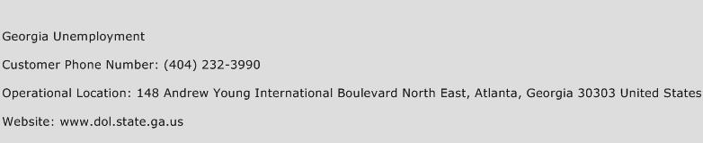Georgia Unemployment Phone Number Customer Service