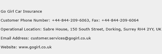 Go Girl Car Insurance Phone Number Customer Service