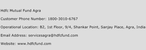 Hdfc Mutual Fund Agra Phone Number Customer Service