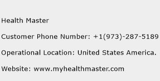 Health Master Phone Number Customer Service
