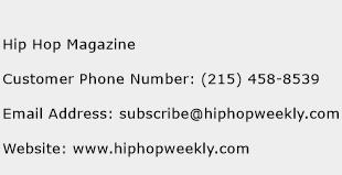 Hip Hop Magazine Phone Number Customer Service