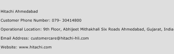 Hitachi Ahmedabad Phone Number Customer Service