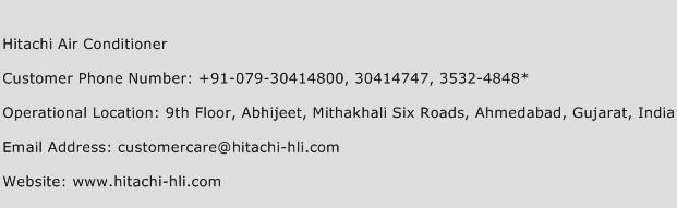 Hitachi Air Conditioner Phone Number Customer Service
