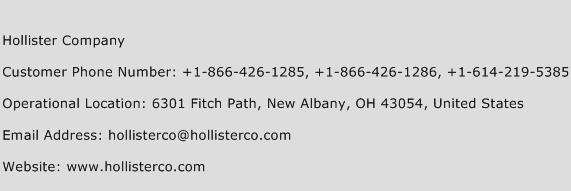 Hollister Company Phone Number Customer Service