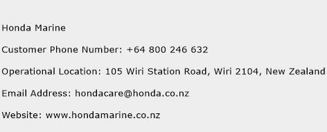 Honda Marine Phone Number Customer Service