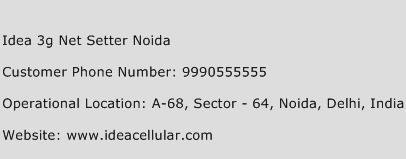 Idea 3g Net Setter Noida Phone Number Customer Service
