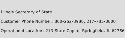 Illinois Secretary of State Phone Number Customer Service