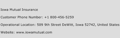Iowa Mutual Insurance Phone Number Customer Service