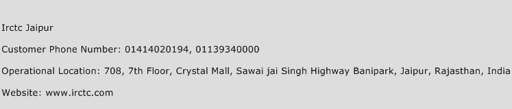 Irctc Jaipur Phone Number Customer Service