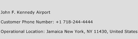 John F. Kennedy Airport Phone Number Customer Service