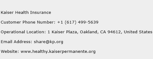 Kaiser Health Insurance Phone Number Customer Service
