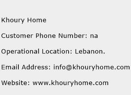 Khoury Home Phone Number Customer Service