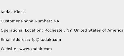 Kodak Kiosk Phone Number Customer Service